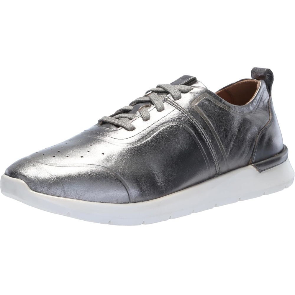 Softwalk Confort Sneaker Women's 9.5 Leather Pull On Stella Sneaker Metallic